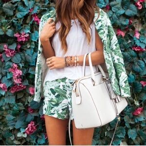 Stunning Joie linen tropical shorts and jacket set